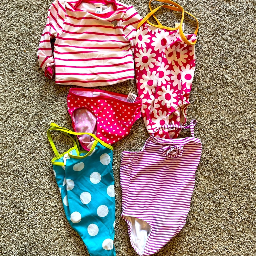 Baby girls Old Navy bathing suit bundle - 18-24 months